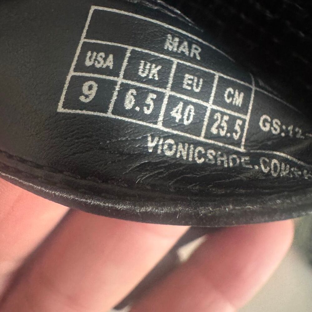 Vionic Mar Platform Lightweight Leather Sandal Size 9 NWOB Black - Picture 7 of 7